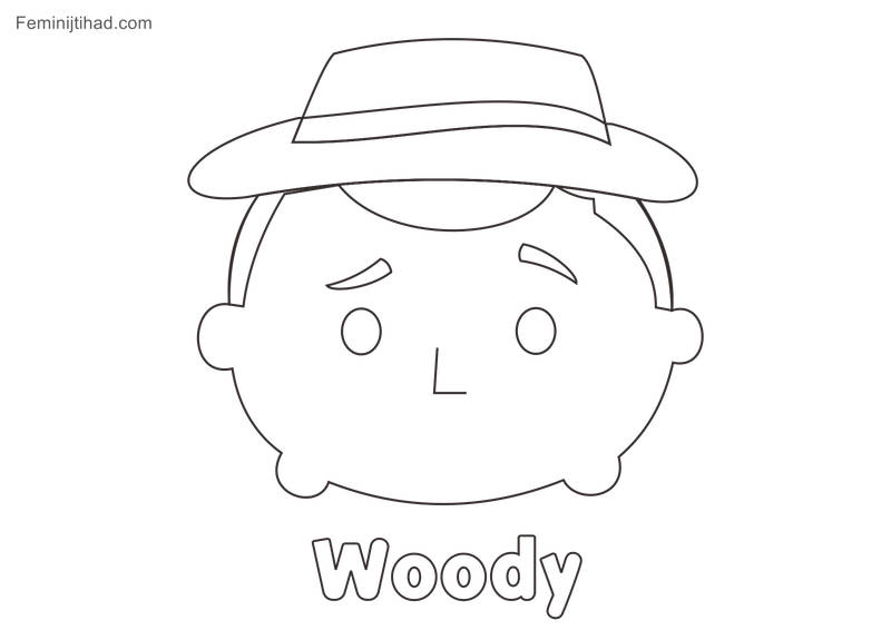 Tsum tsum coloring pages Woody Hi