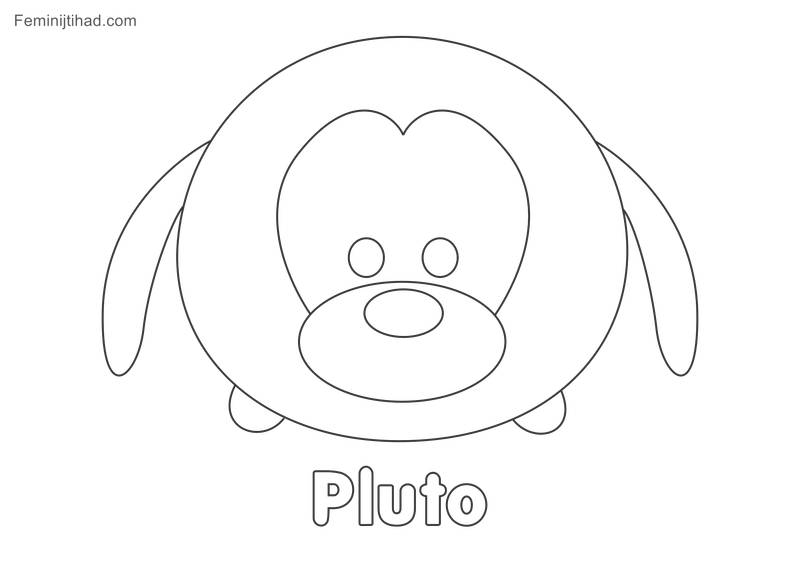 Tsum tsum coloring pages pluto Hi