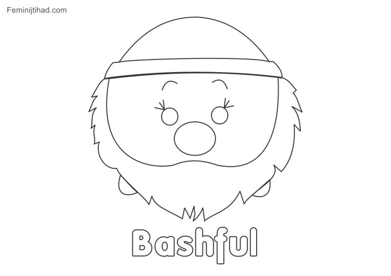 Tsum tsum coloring pictures Bashful Hi