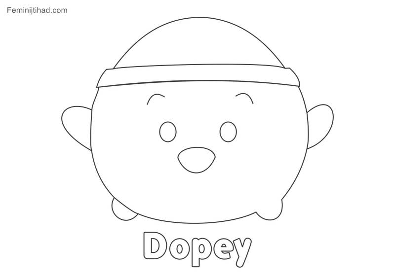 Tsum tsum coloring pictures Dopey Hi