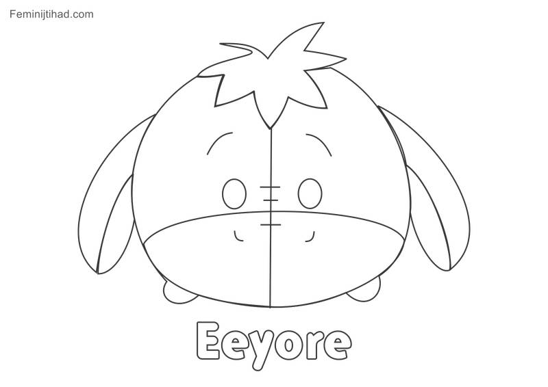 Tsum tsum coloring pictures Eeyore Hi