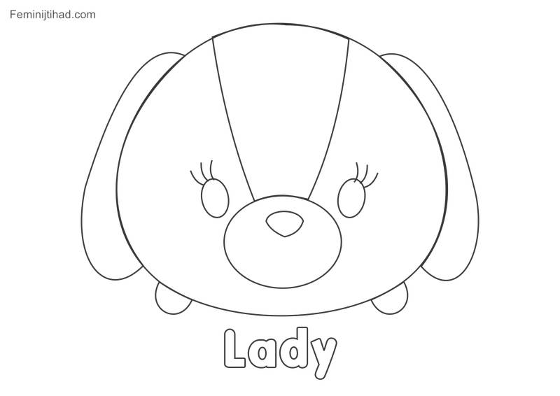 Tsum tsum coloring pictures Lady Hi