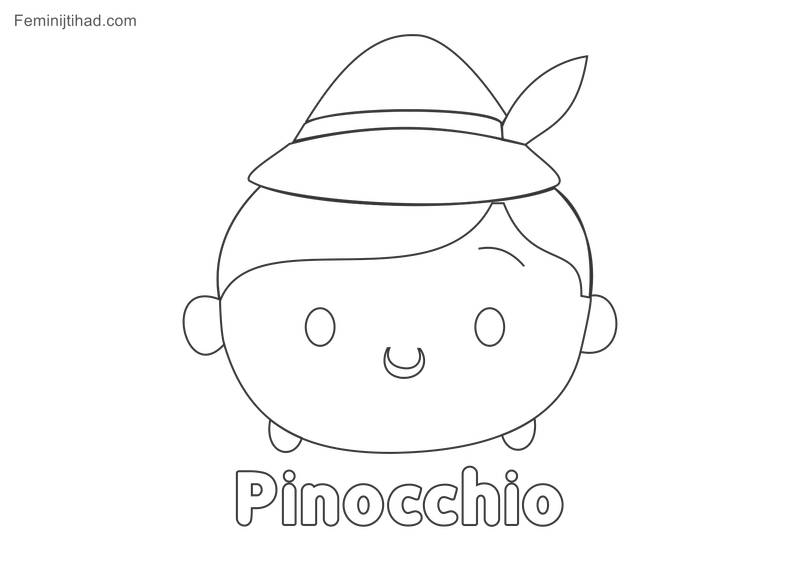 Tsum tsum coloring pictures Pinocchio Hi