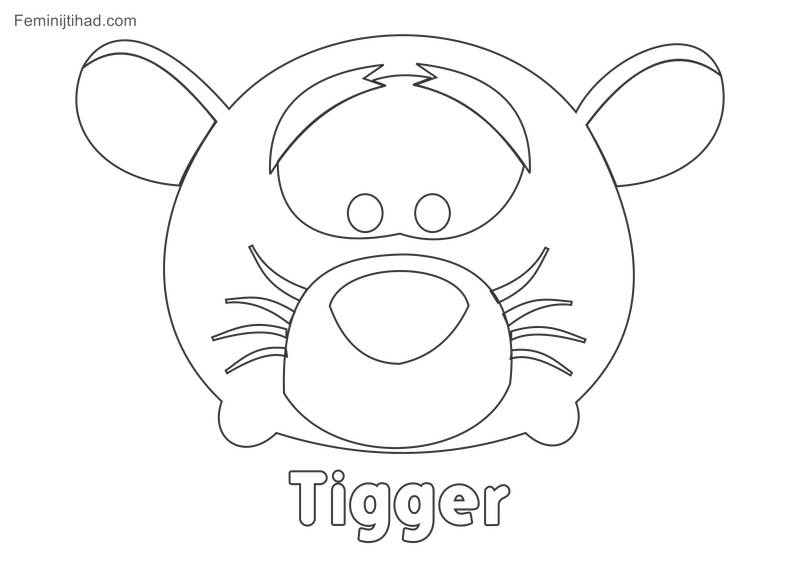 Tsum tsum coloring pictures Tigger Hi