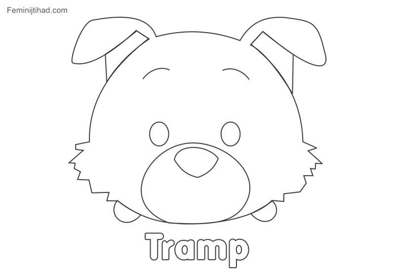 Tsum tsum coloring pictures Tramp Hi