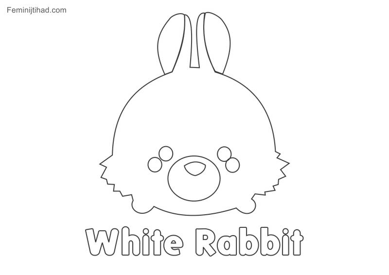 Tsum tsum coloring pictures White Rabbit Hi