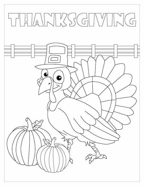 Turkey Thanksgiving Coloring Pages To Print