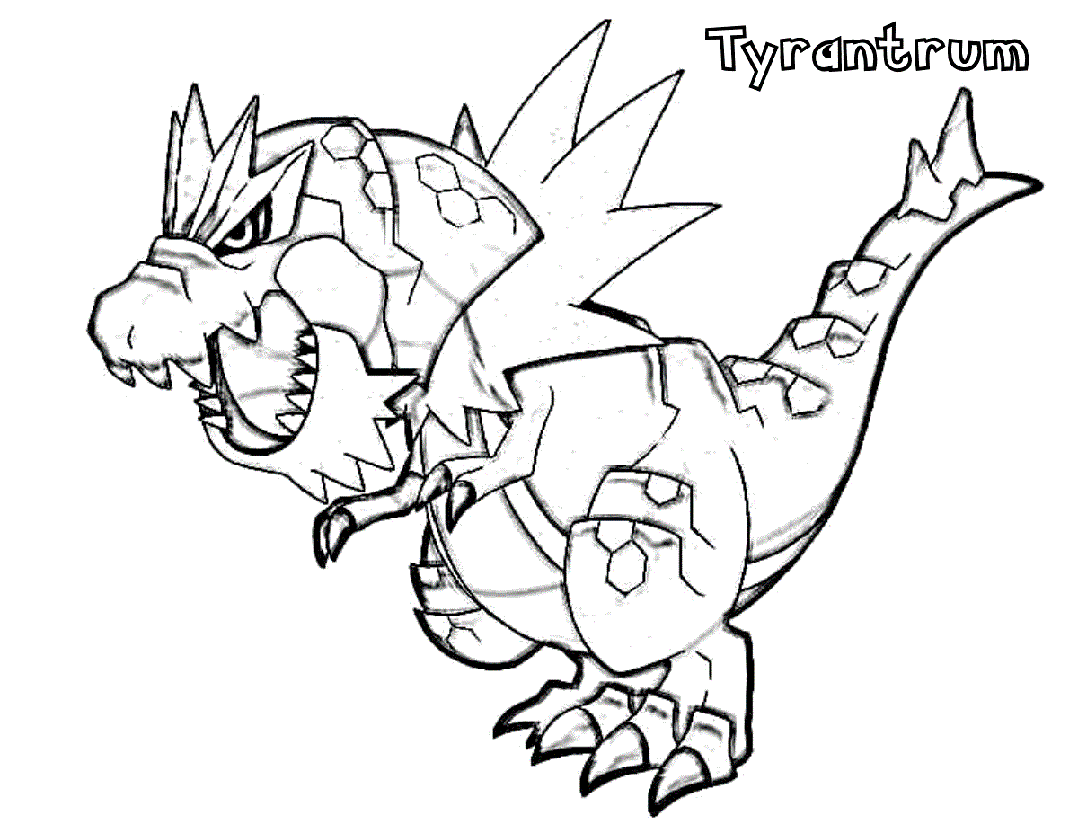 tyrantrum coloring pages