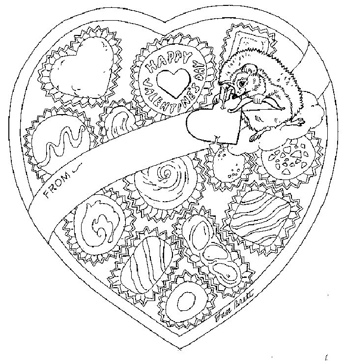 Valentines Candy Coloring Pages
