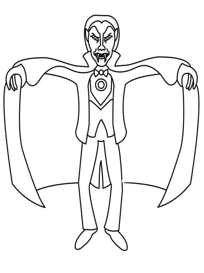 Vampire Coloring Pages For Kids