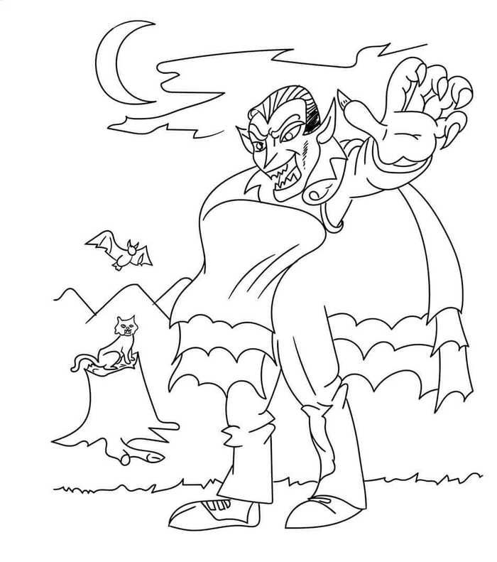 Vampire Coloring Pictures To Print
