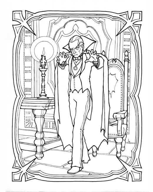 Vampire Coloring Sheets For Adults