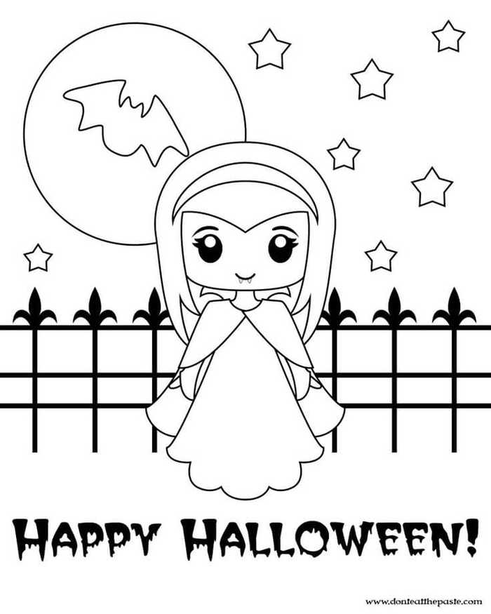 Vampire Halloween Coloring Pages