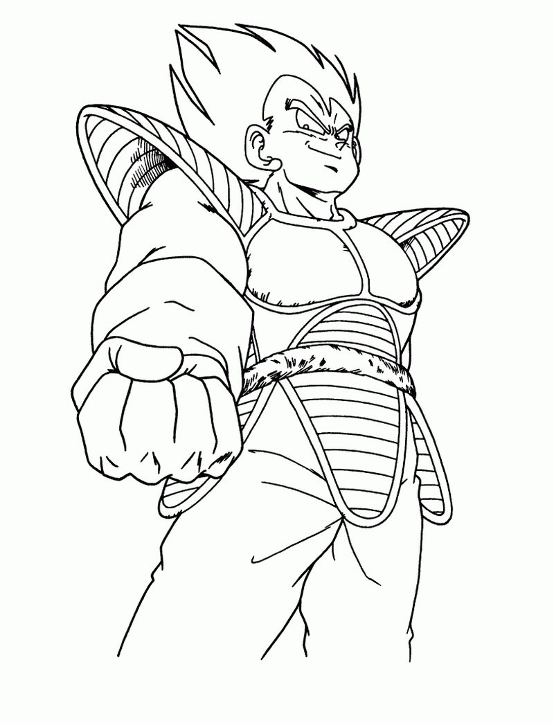Vegeta Dragon Ball Z Coloring Pages