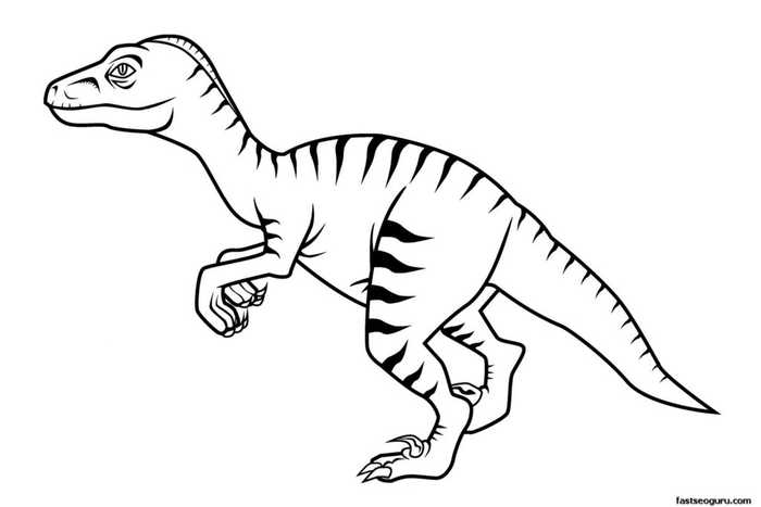 Velociraptor Dinosaur Coloring Pages