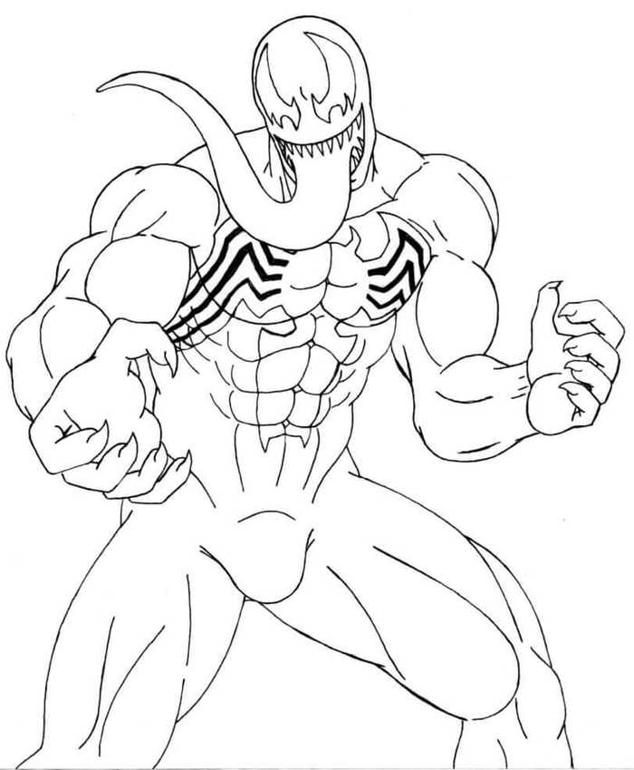 Venom Coloring Pages Free Printable