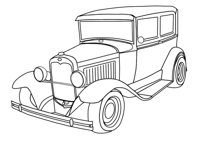 Vintage Car Coloring Pages