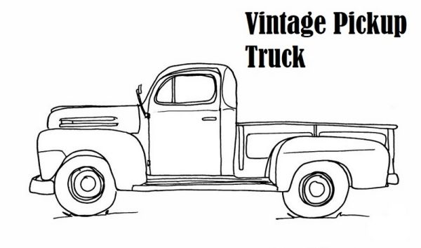 old ford truck coloring pages