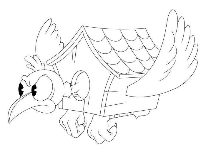 Wally Warbles From Cuphead Coloring Images