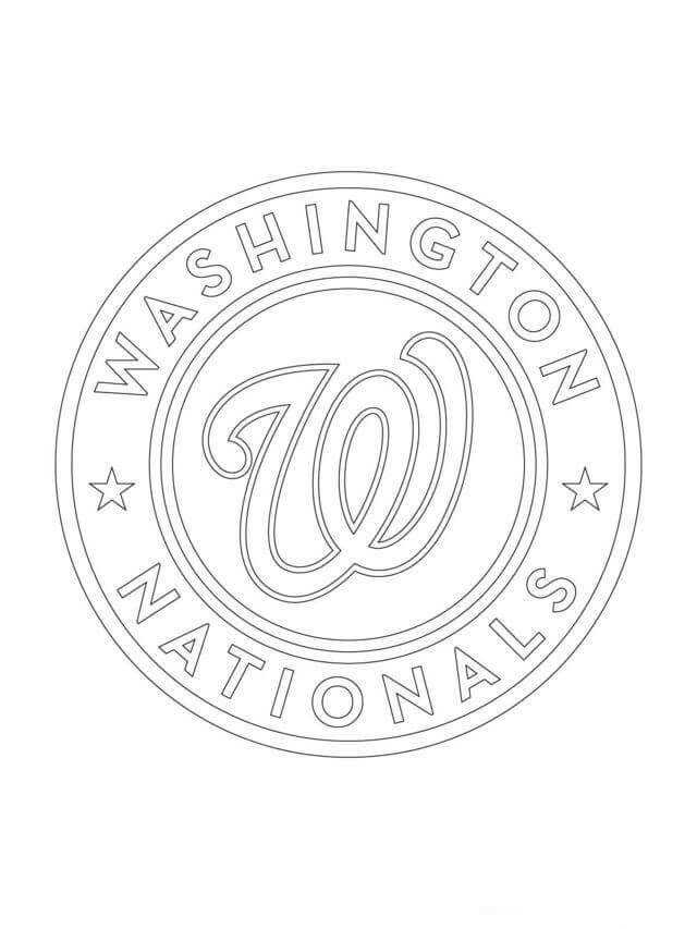 Washington Nationals Logo Mlb Coloring Pages Free Printable