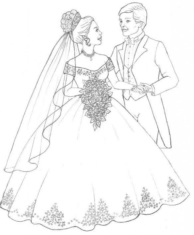 wedding coloring page