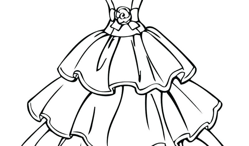 Wedding Dress Coloring Pages Free