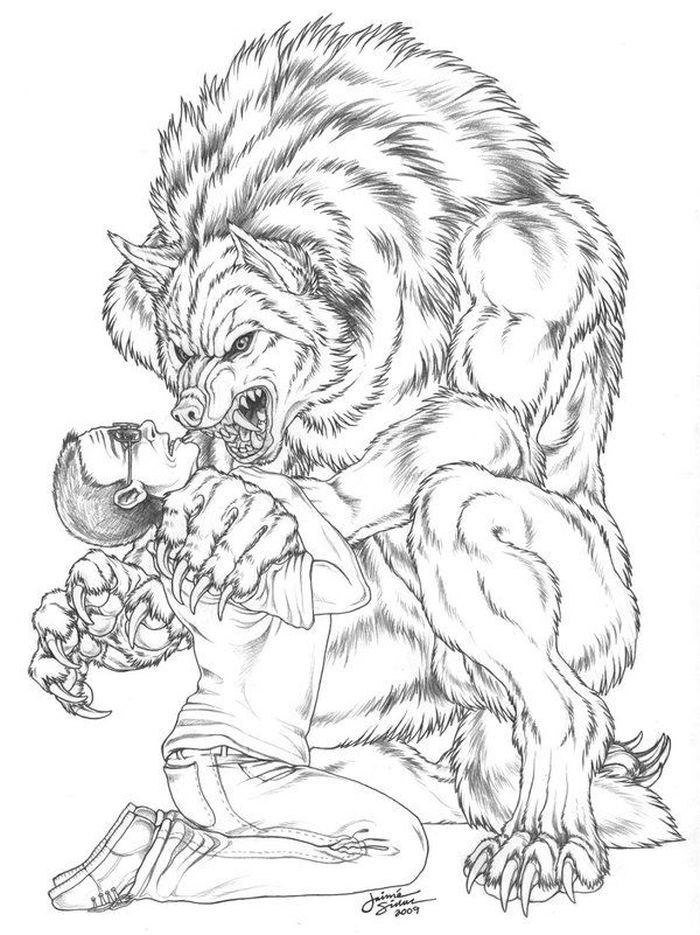 Werewolf Coloring Pages For Adults