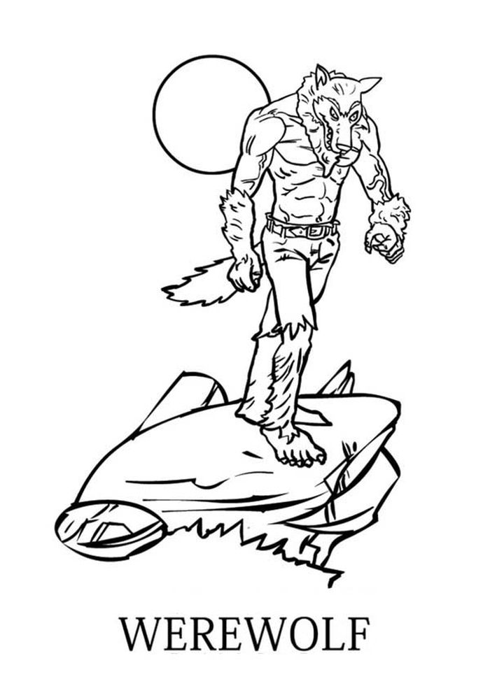 Werewolf Coloring Pages