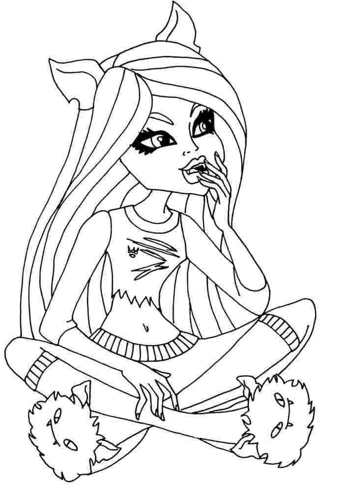 Werewolf Girl Coloring Pages