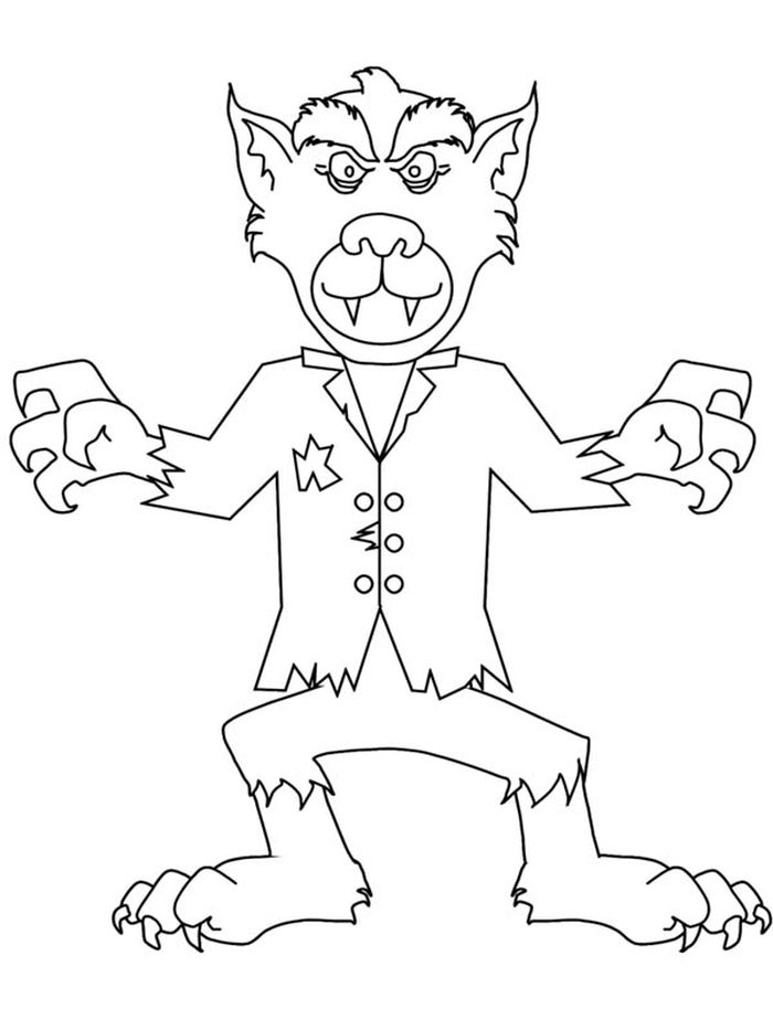 Scary Werewolf Coloring Pages PDF