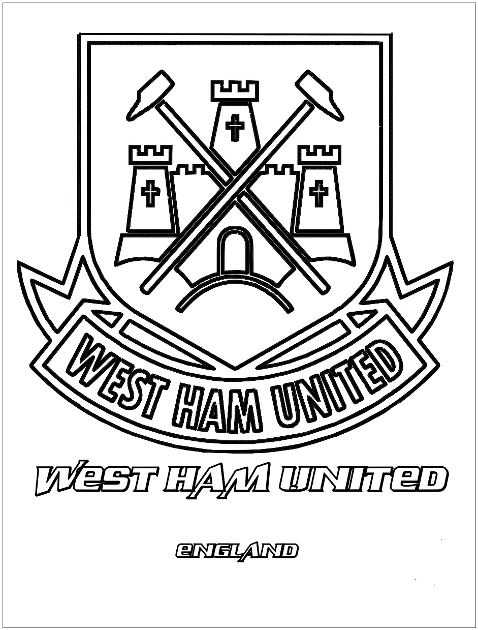 west ham united f.c. coloring pages