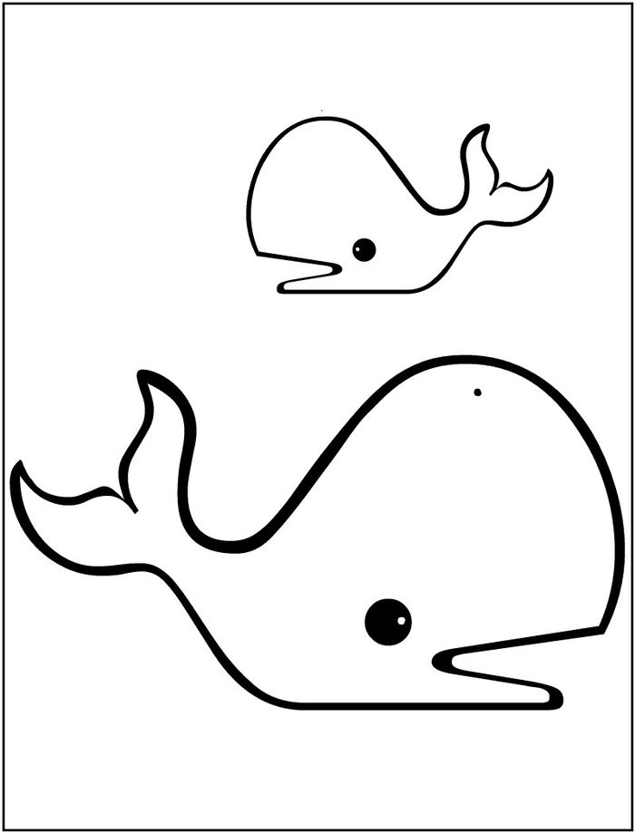 Whale Coloring Pages For Kids Printable