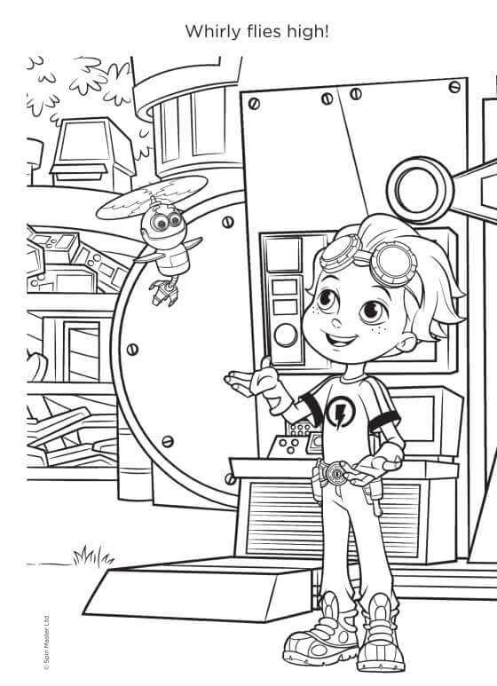 Whirly And Rusty Rivets Coloring Page