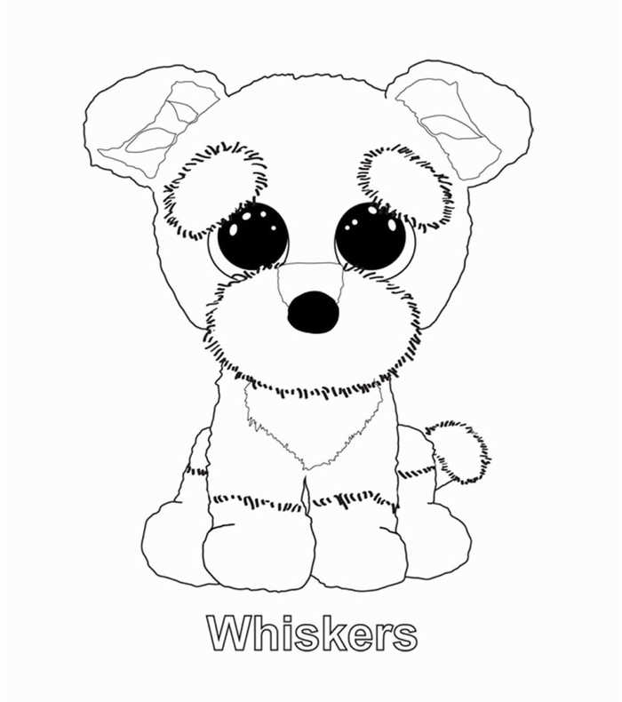 Whiskers Beanie Boo Coloring Pages