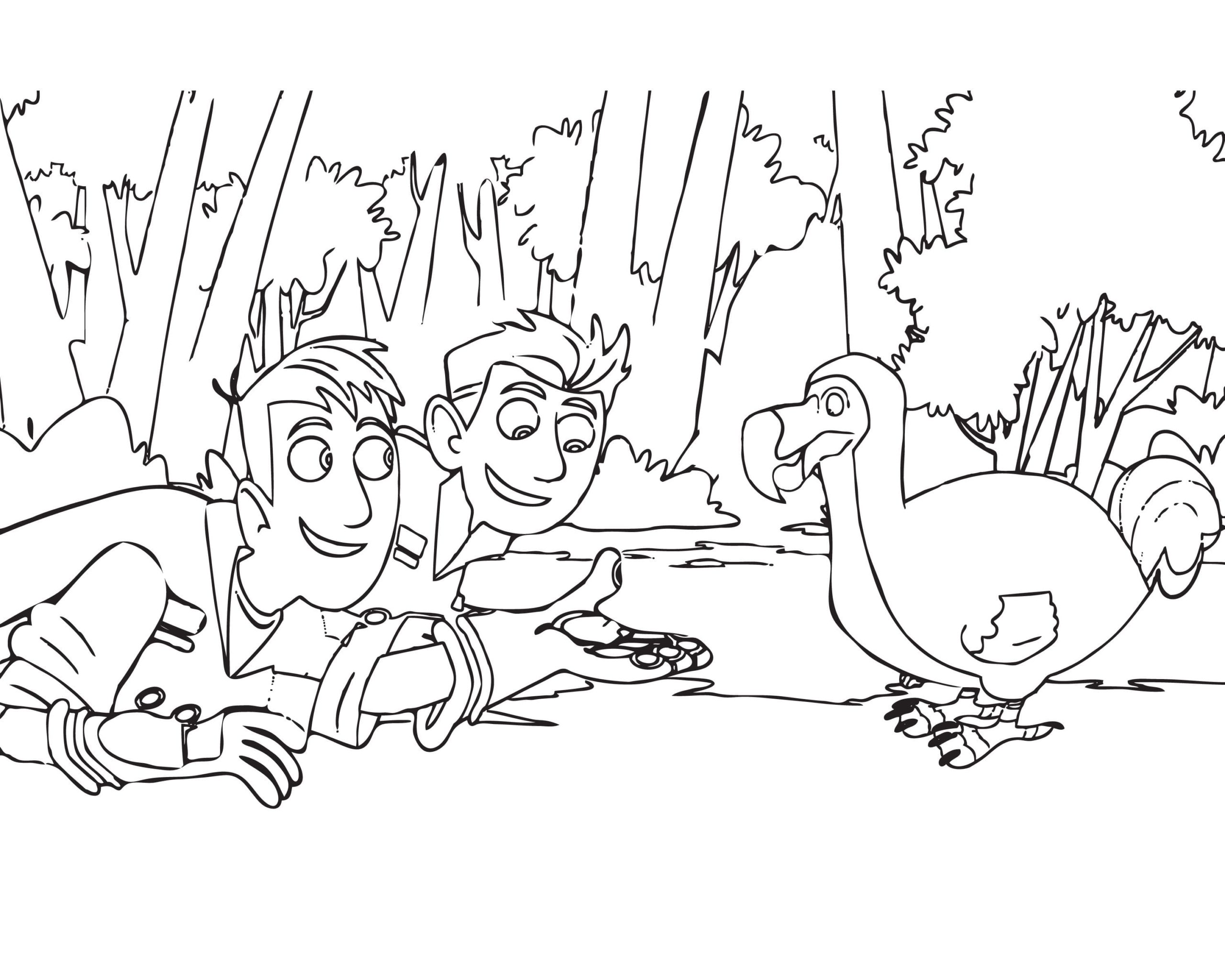 wild kratts brothers coloring pages