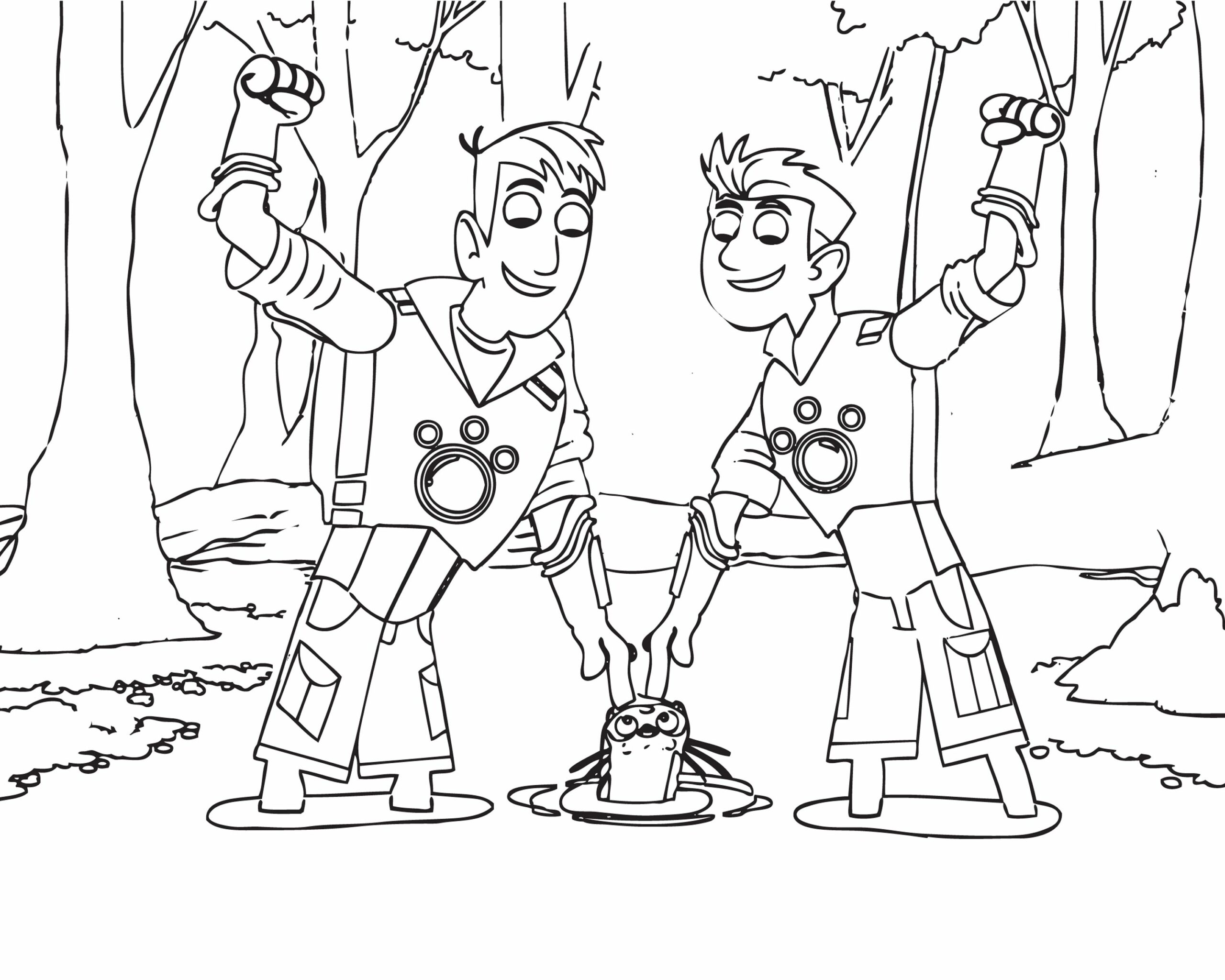 wild kratts coloring pages free