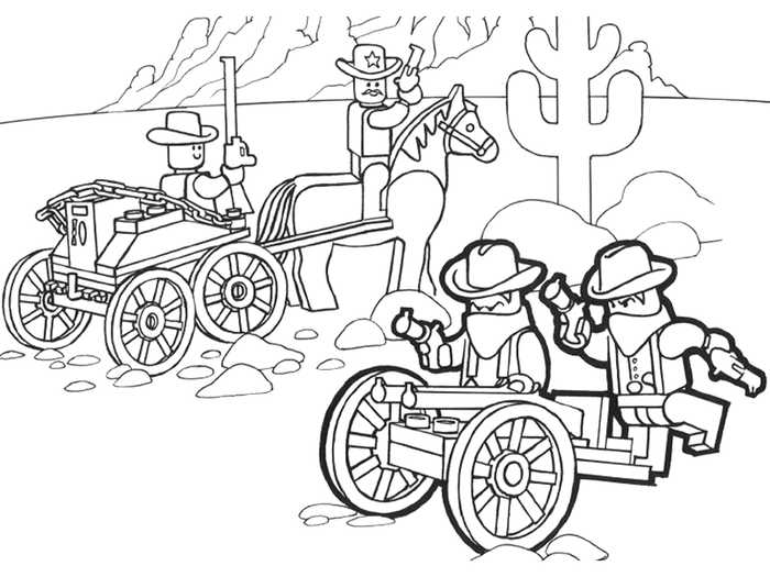 Wild Wild West Lego Coloring Page