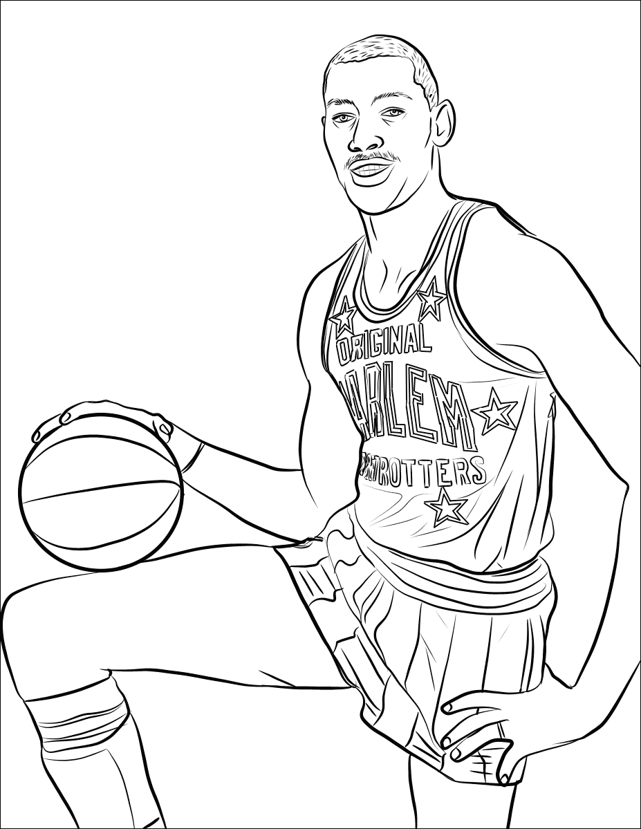 wilt chamberlain coloring pages printable