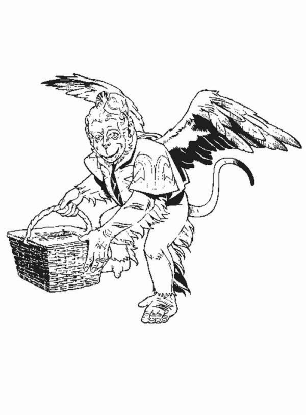 Winged Monkey From The Wizard Of Oz Coloring Page