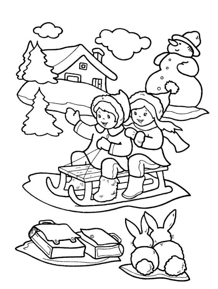 Winter Coloring Pages Free Printable