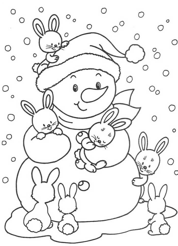 Winter December Coloring Page