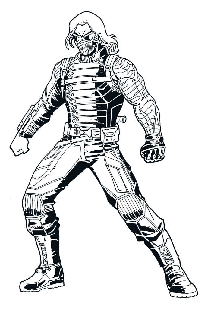 Winter Solider Avengers Coloring Pages