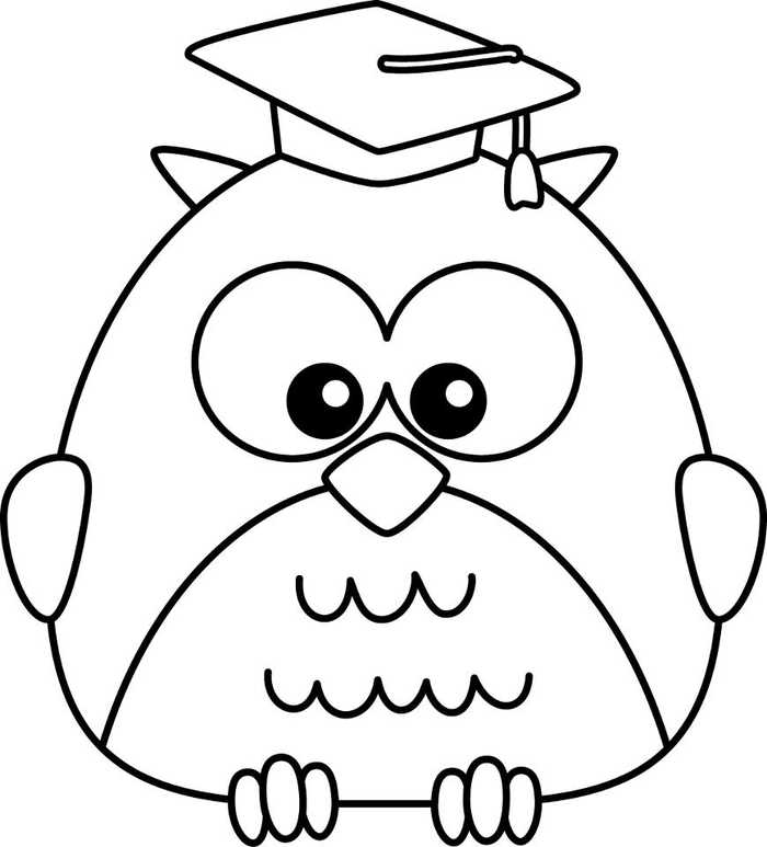 Wise Owl Kindergarten Coloring Pages