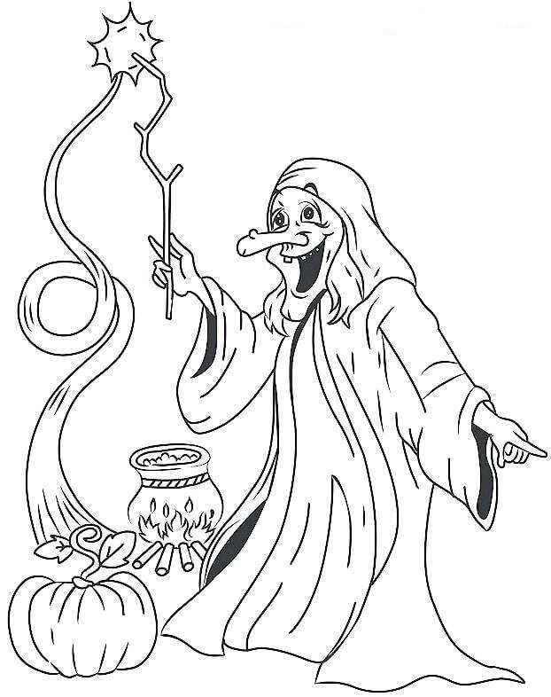 Witch Coloring Pictures Printable