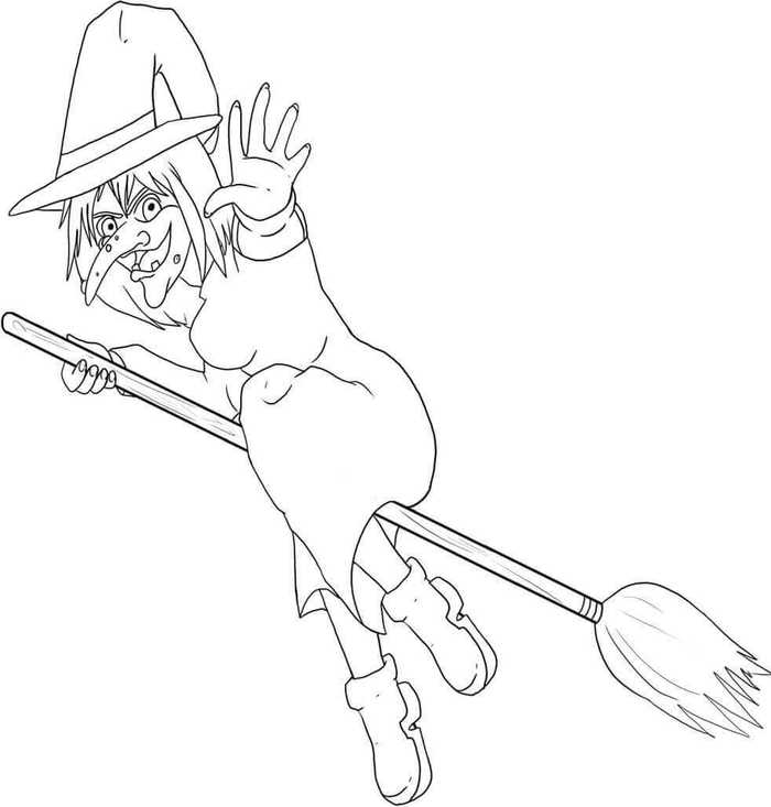 Witch Coloring Pictures
