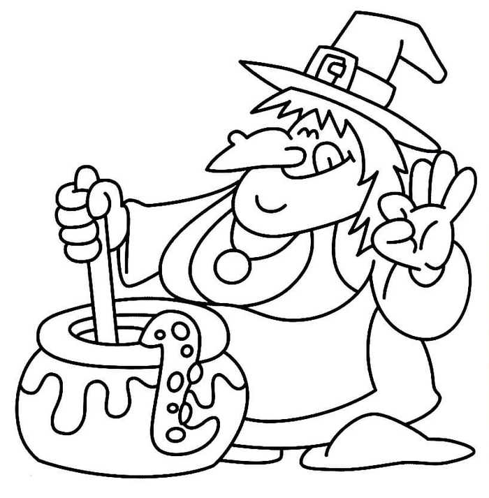 Witch Halloween Coloring Pages