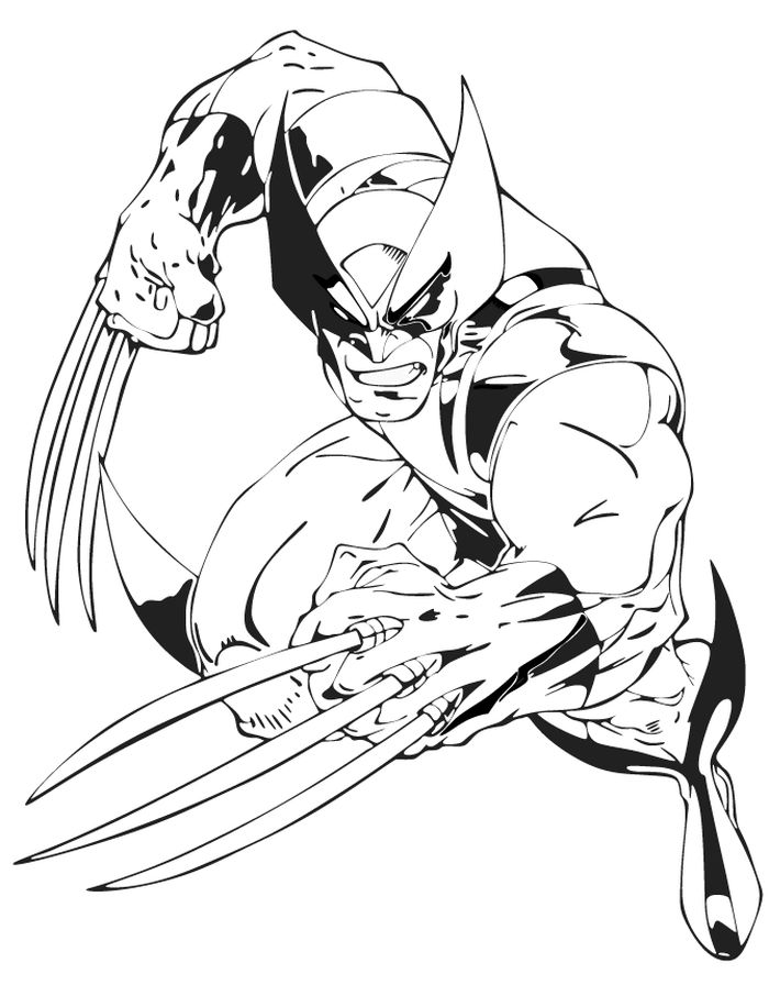 Wolverine Coloring Pages Kids