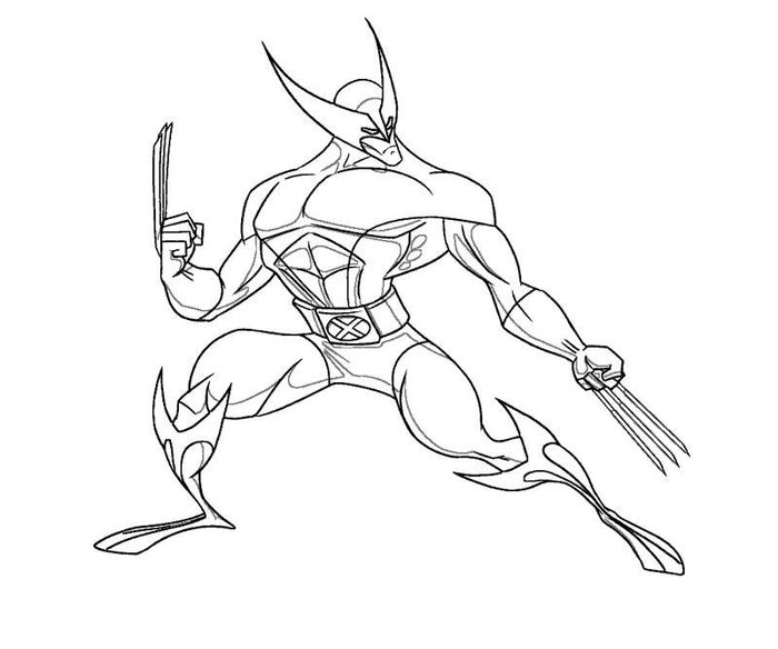 Wolverine Coloring Pages Printables