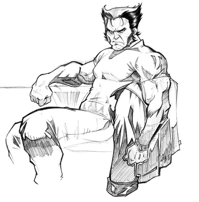 Wolverine X Men Coloring Pages