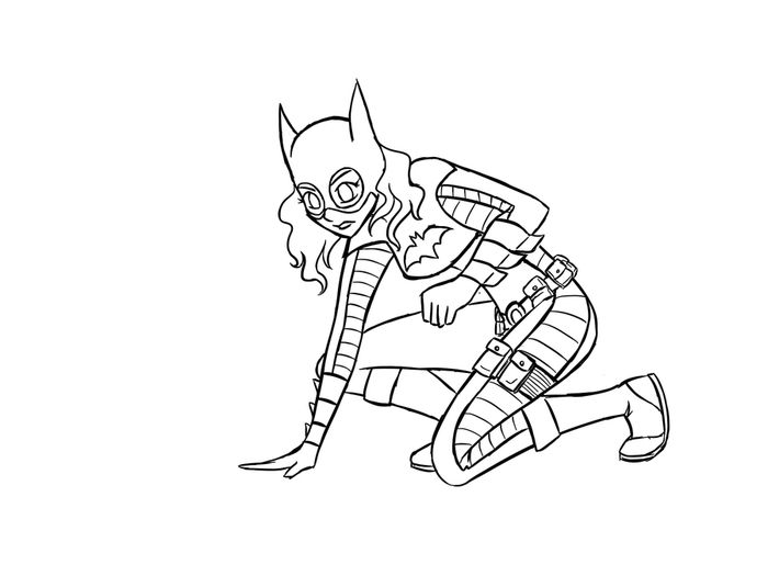 Word Batgirl Coloring Pages